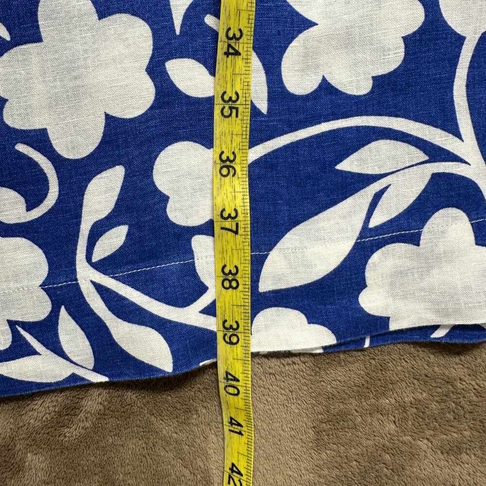 Boden Sz 18 Long Blue and White Floral Linen Midi Dress - Picture 12 of 12